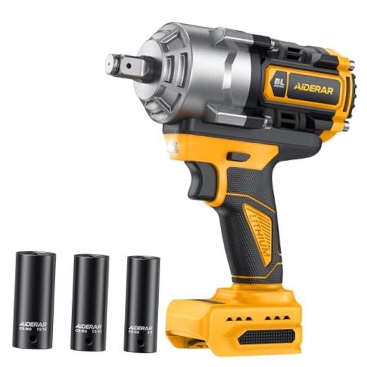 Impact Wrench for DeWalt Battery, 1328Ft-Lbs (1800N.m) Impact Yellow+1328ft-lbs