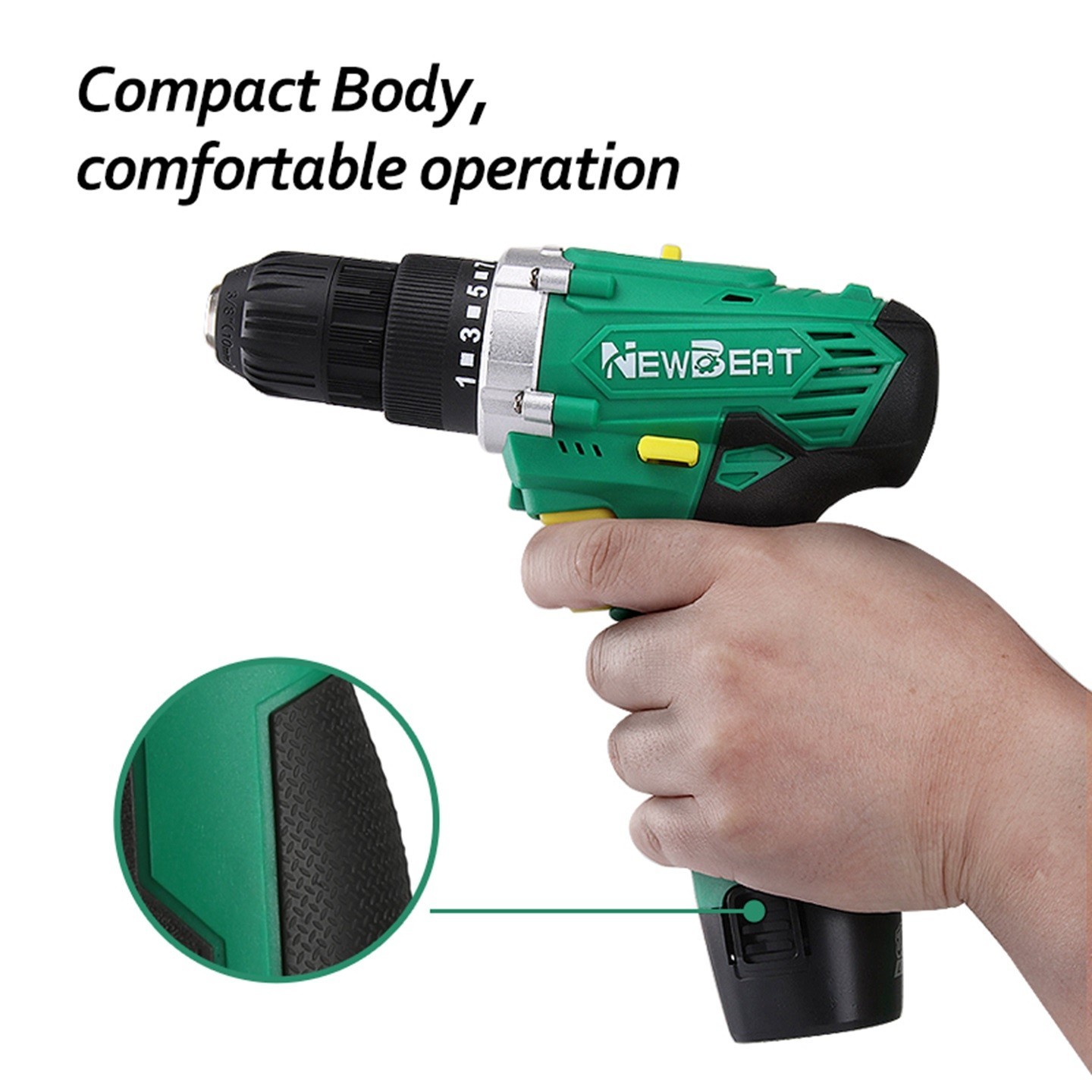 Rechargeable Drill 12V Battery Flexible Shaft 10 Mini Bits LED Work Light Kit