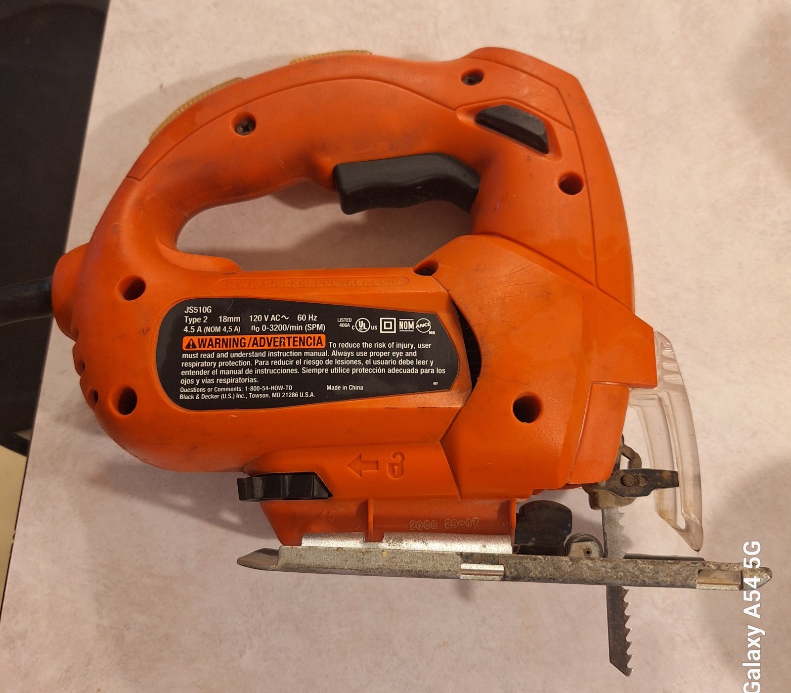 Black And Decker Jigsaw JS510G Type 2 18mm 120 V See Video