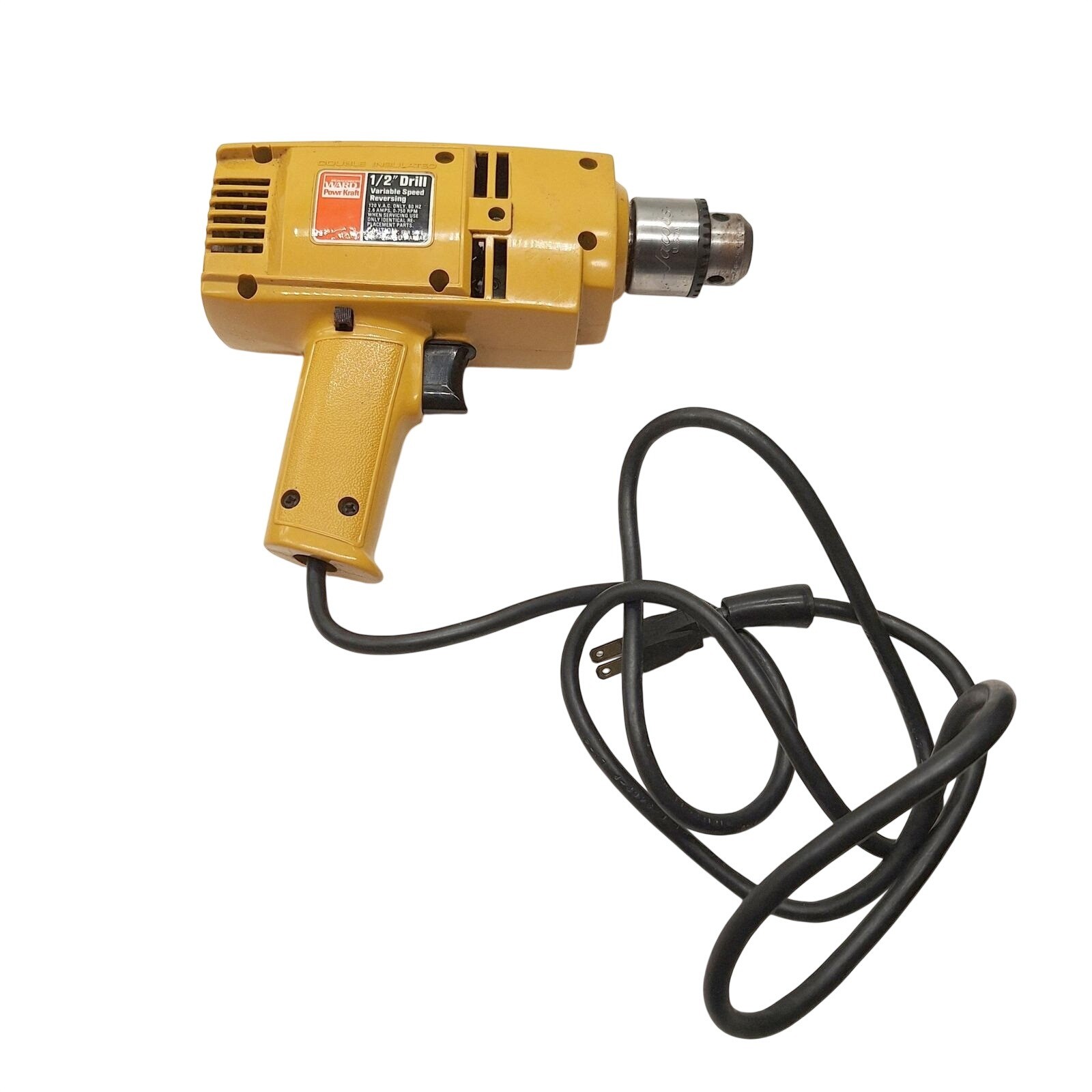 Montgomery Ward Powr Kraft 1/2 in Drill Variable Speed Reversing TGB 82511A