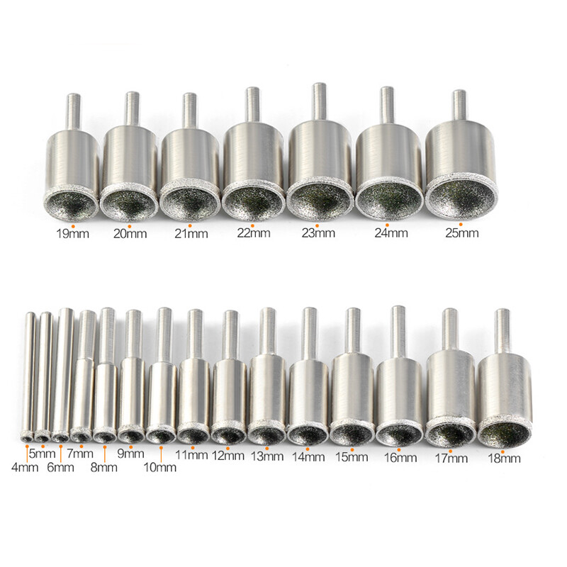 3-25mm Diamond Grinding Bit Burr Polishing Concave Bead Spherical Rotary Tool