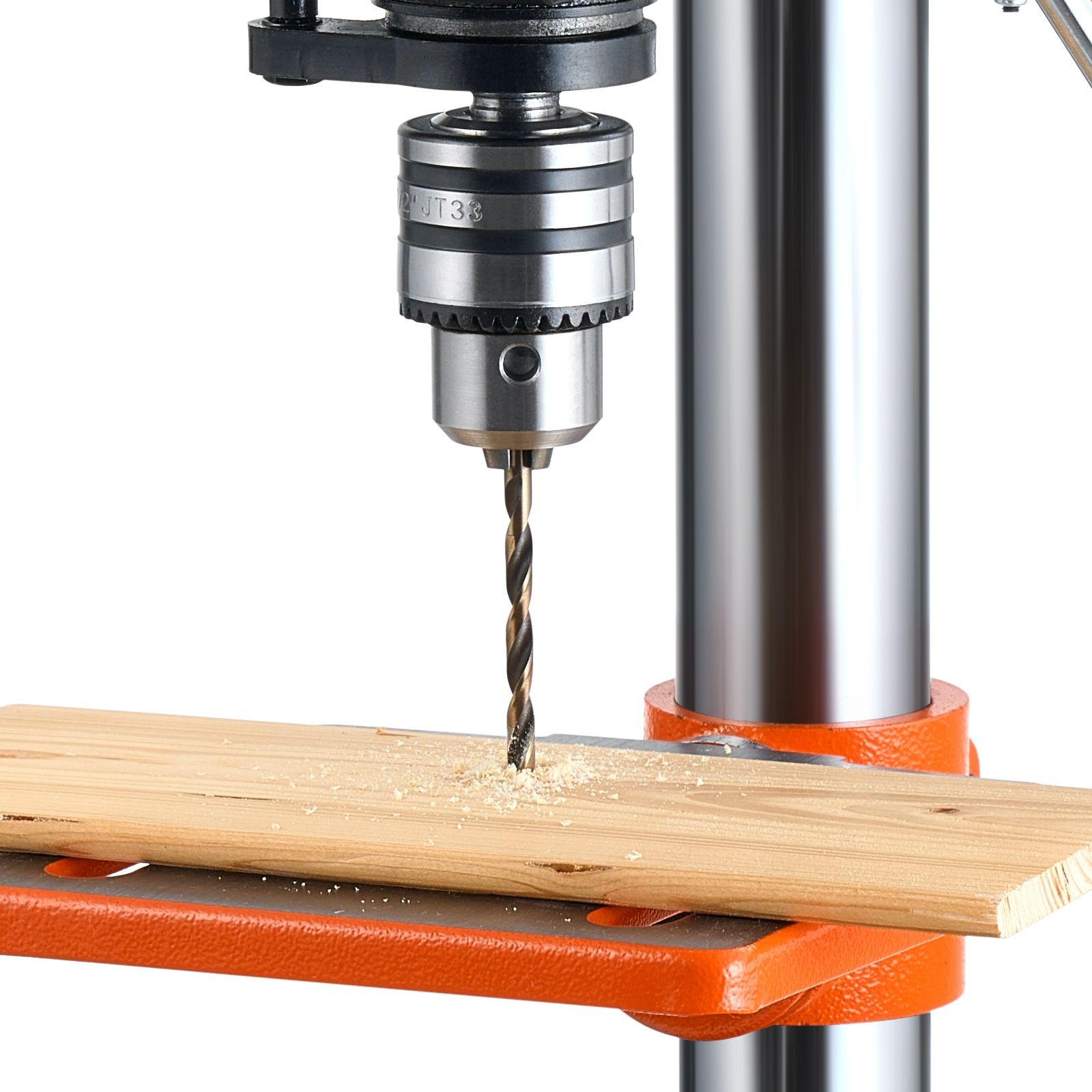 8in Benchtop Drill Press, 2.5A Motor, 5-Speed (620–3100 RPM), 45° Tilting Table