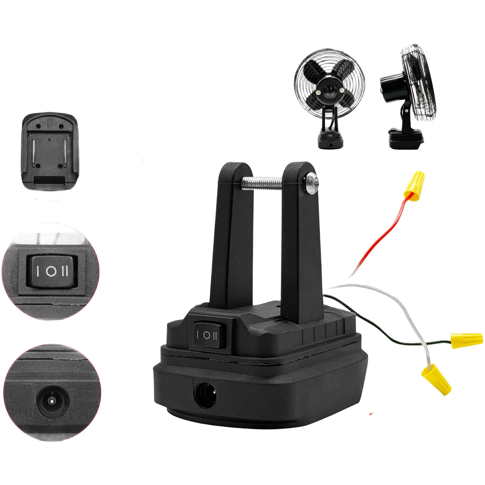 Compact Lithium Fan Base with 9.4x7x11cm Dimenss and Dual Voltage Design