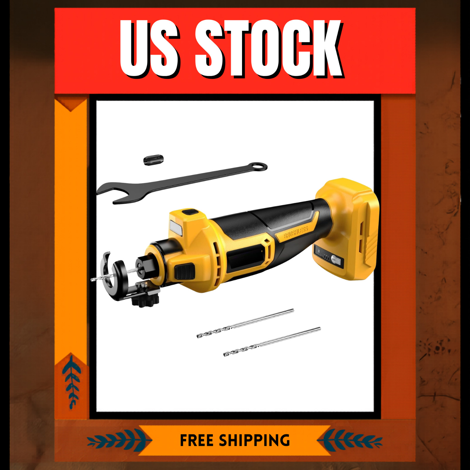 NEW Cordless Drywall Cut-Out Tool 20V Brushless Rotary Saw 3-Speed Bare Tool