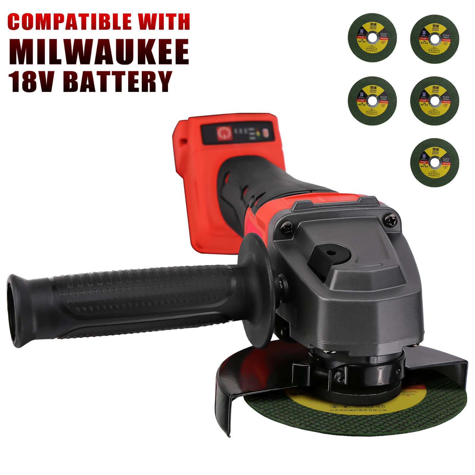 5&Prime; Cordless Angle Grinder For Milwaukee M18 Battery 3 Speed Brushless 11000RPM