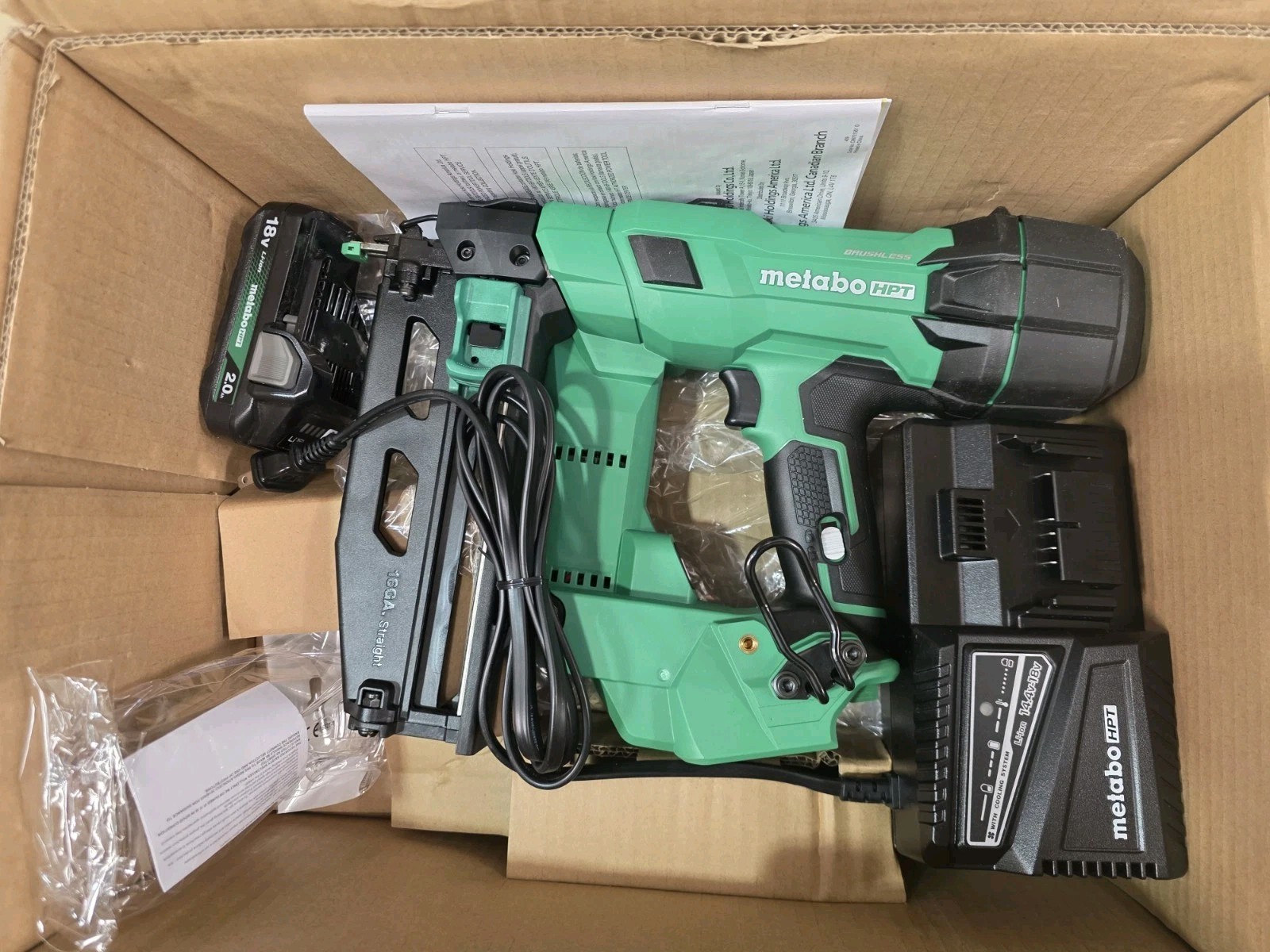 Metabo HPT MultiVolt 2-1/2-in 16-Gauge Cordless Straight Finish Nailer NT1865DSA