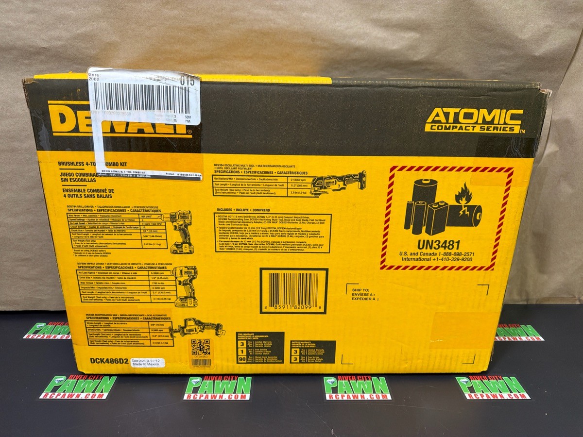 DEWALT DCK486D2 cordless 20v tool set (R7A015605)