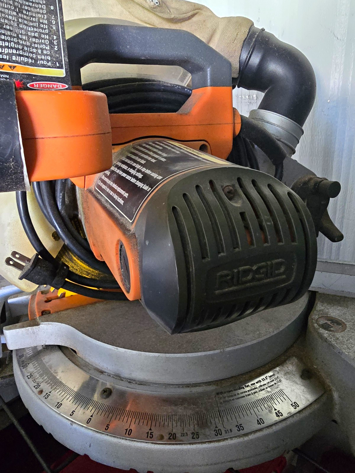 RIDGID Corded Electric Compound Miter Saw Orange/Gray/Black Used