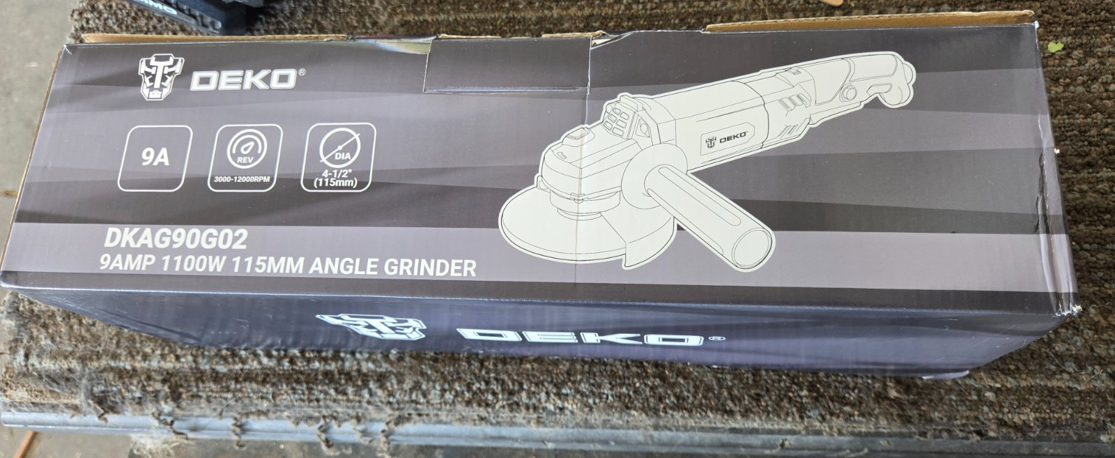 9-Amp DEKO Angle Grinder: DKAG90G04-1/2 inch Electric Corded Power Tools NIB