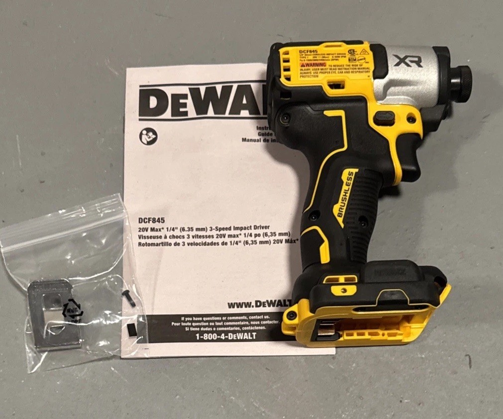 Dewalt GENUINE DCF845B 3-Speed Brushless 20V 1/4 Impact Driver DCF845 – NEW!