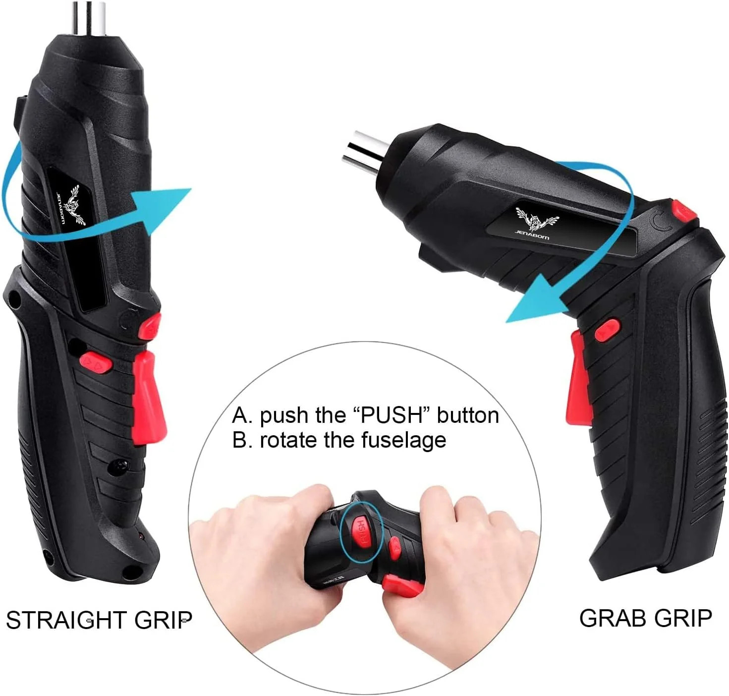 Cordless Electric Screwdriver Set, 3.6V,47 in 1 Rechargeable | 3.5N·m Max Torque