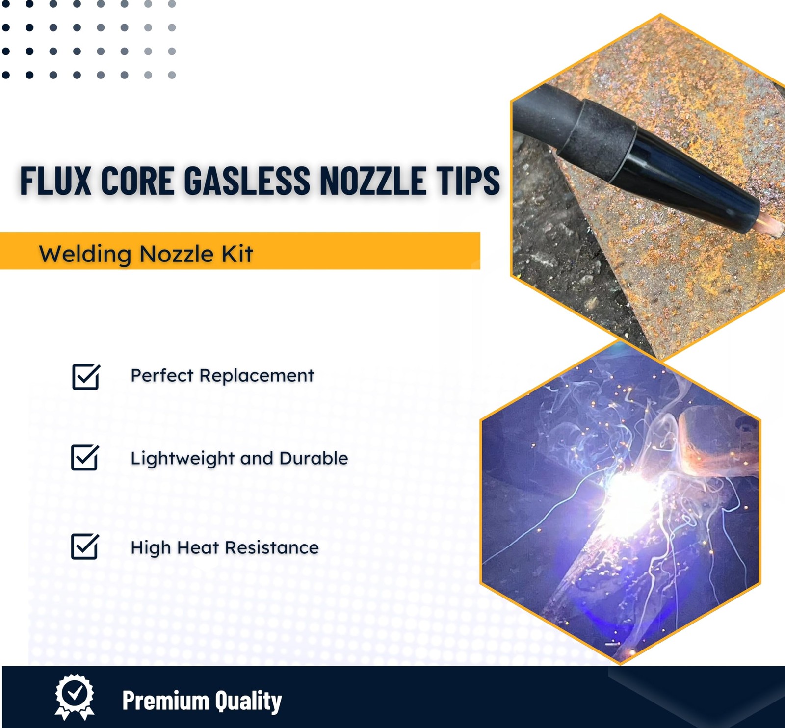 24PCS Flux Core Gasless Nozzles Welding Gun Accessory Kit .030&Prime; Welding Tips