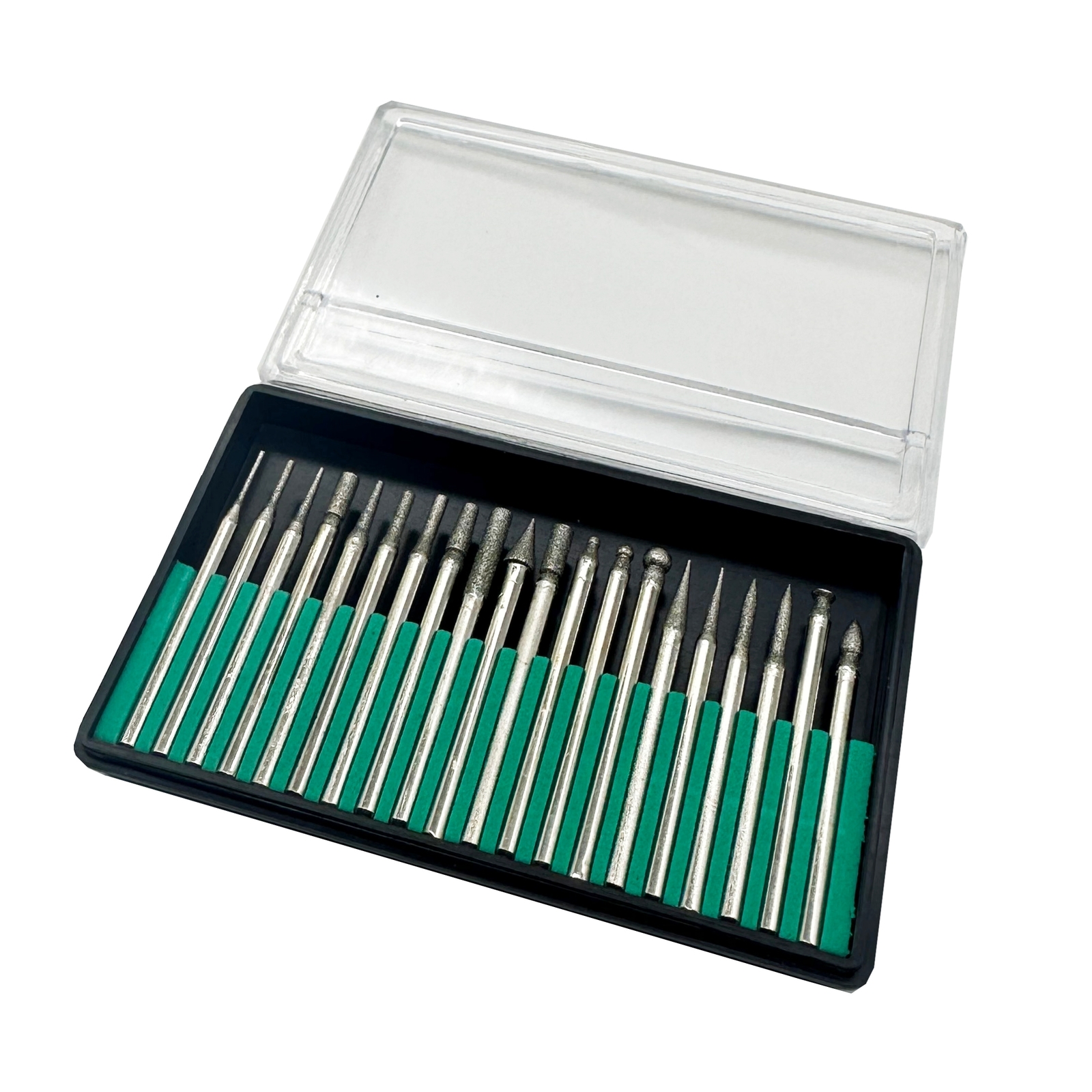 Diamond Grinding Carving Bit Set Silver For Dremel Rotary Tool Stone Tile Glass