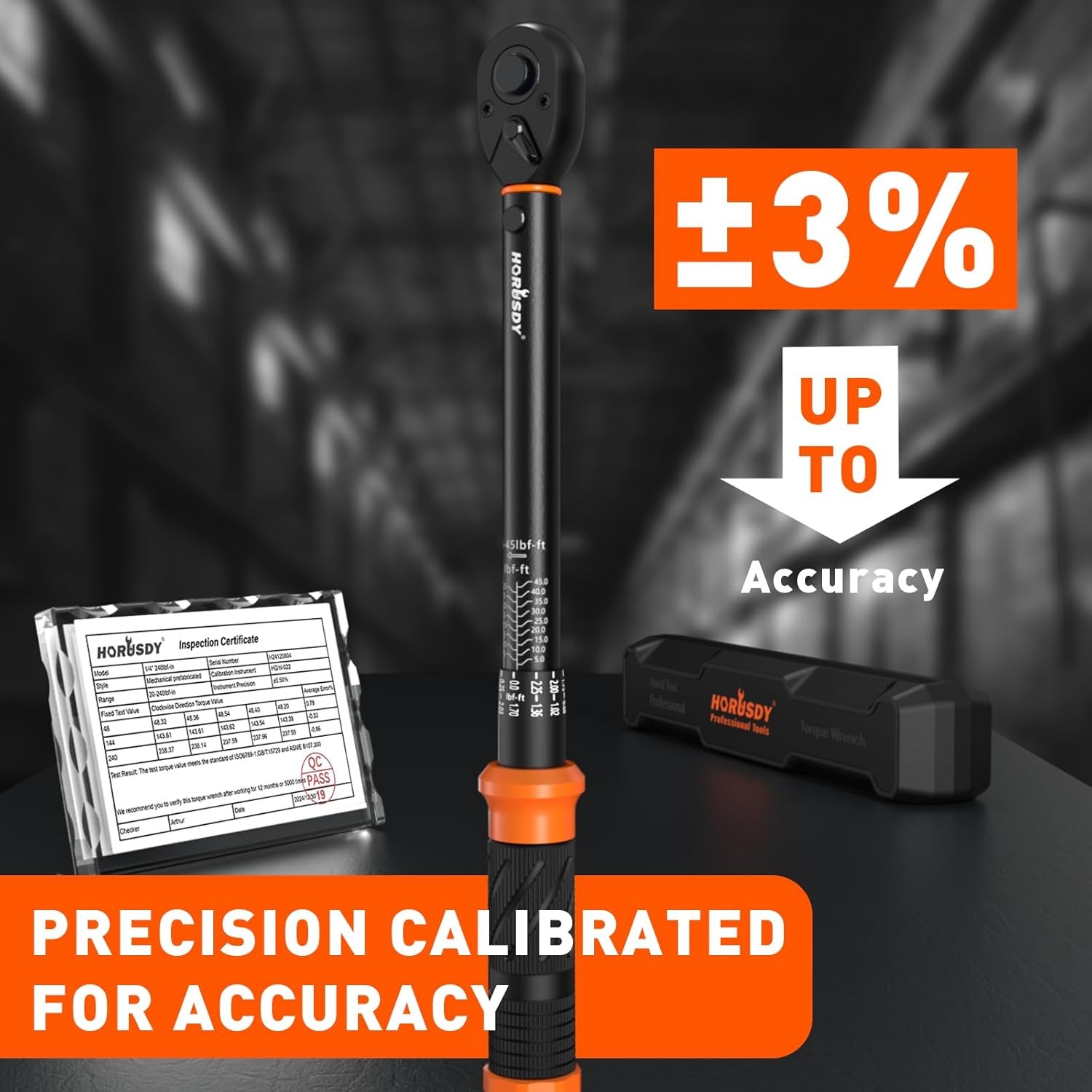 HORUSDY 3/8&Prime; 5PCS 5–45 ft-lb (6.8–61 Nm), Black and Orange