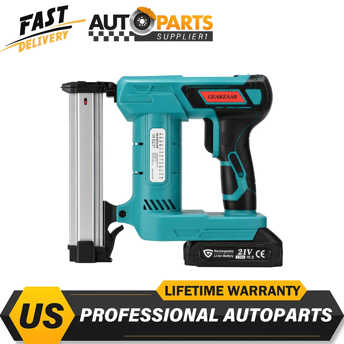 Cordless Brad Nailer 2 in 1 with 2000PCS nails w/ 2×2.0Ah Battery Woodworking