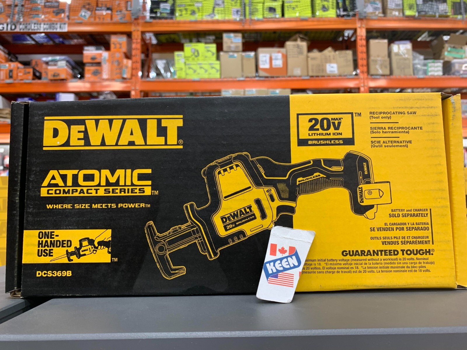 DEWALT CANADA 20V Cordless Brushless One-Handed Reciprocating Saw (Bare)