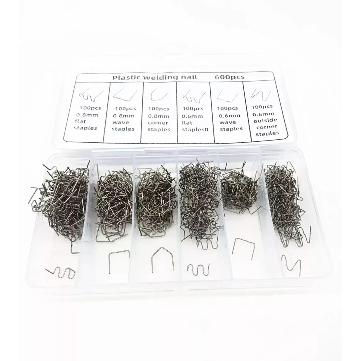 600PCS 0.8mm Hot Stapler Staples For Plastic Welder Car Bumper Repair Set