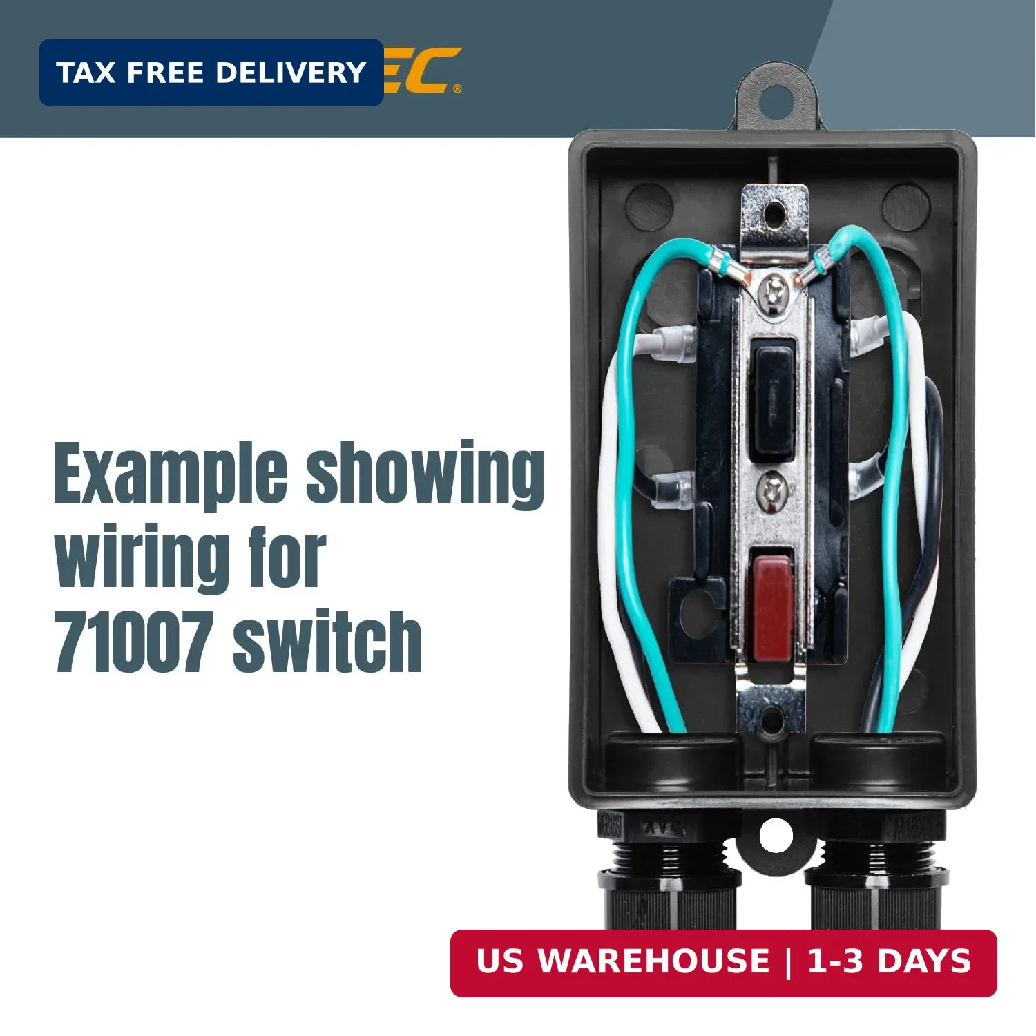 120V/230V Dual Voltage, Paddle Switch, 28 Amps at 230 Volts, Large Knee