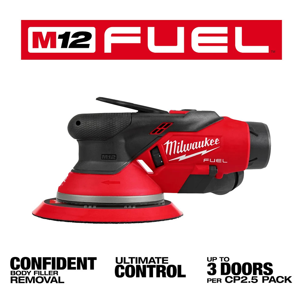 Milwaukee 2585-22CX M12 FUEL 12V 6&Prime; Random Orbital Sander Kit (3/16&Prime;)