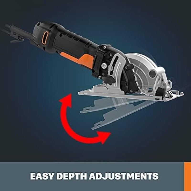 4.5&Prime; Electric Circular Saw Compact One-Hand Operation Wood Cutting Dust Port New