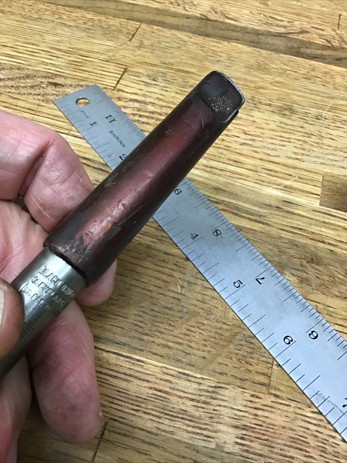 BLACK DRILL CO. HARD STEEL DRILL 5/8” W. Mortise Taper