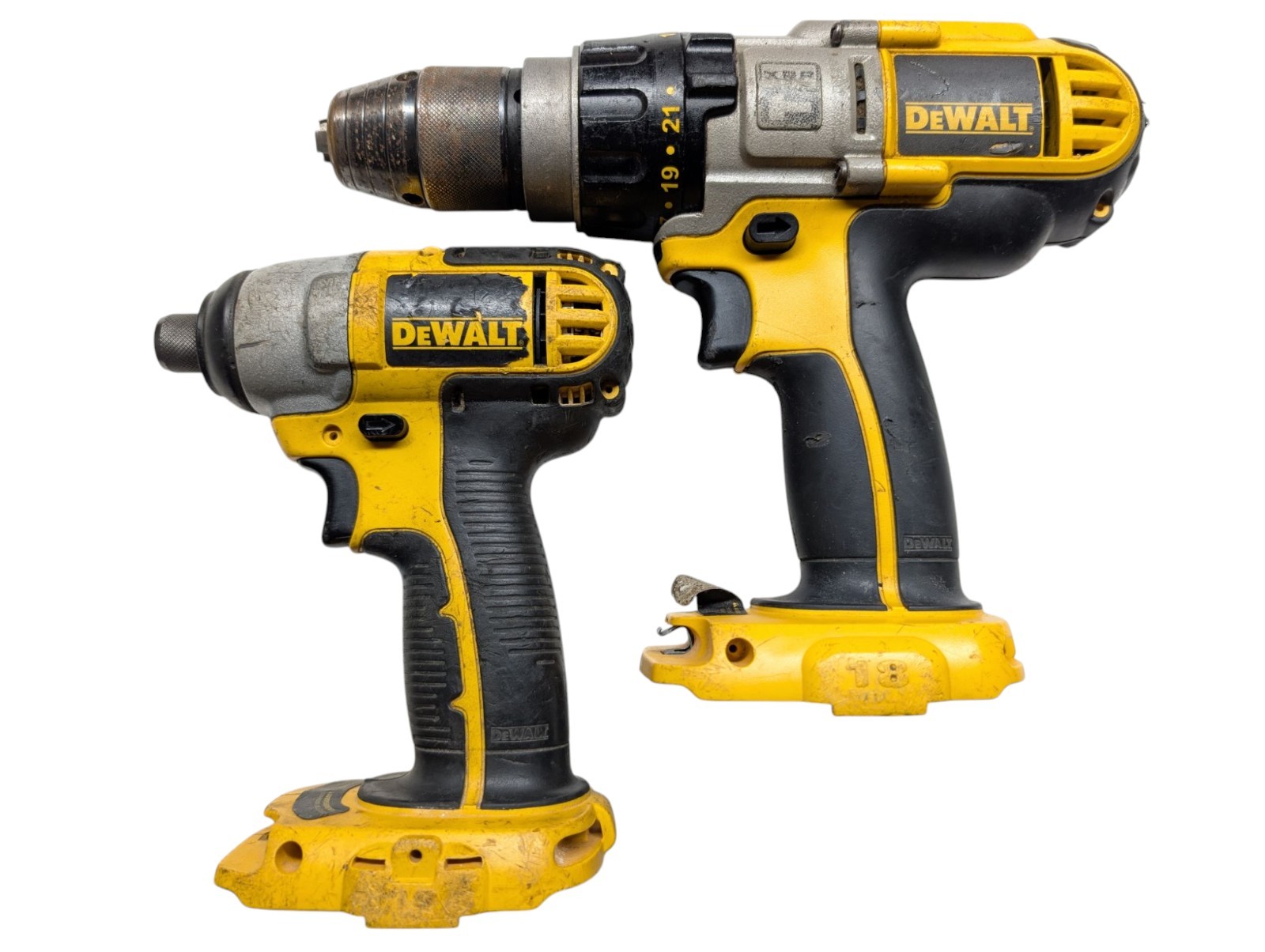 DEWALT 18V Volt DCD950 XRP 1/2&Prime; Hammer Drill & DC825 Impact Driver Work Well