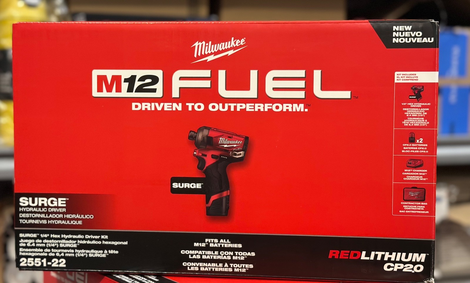 NEW Milwaukee M12 FUEL SURGE 1/4 in. Hydraulic Impact Driver Kit w/ 2 Batteries