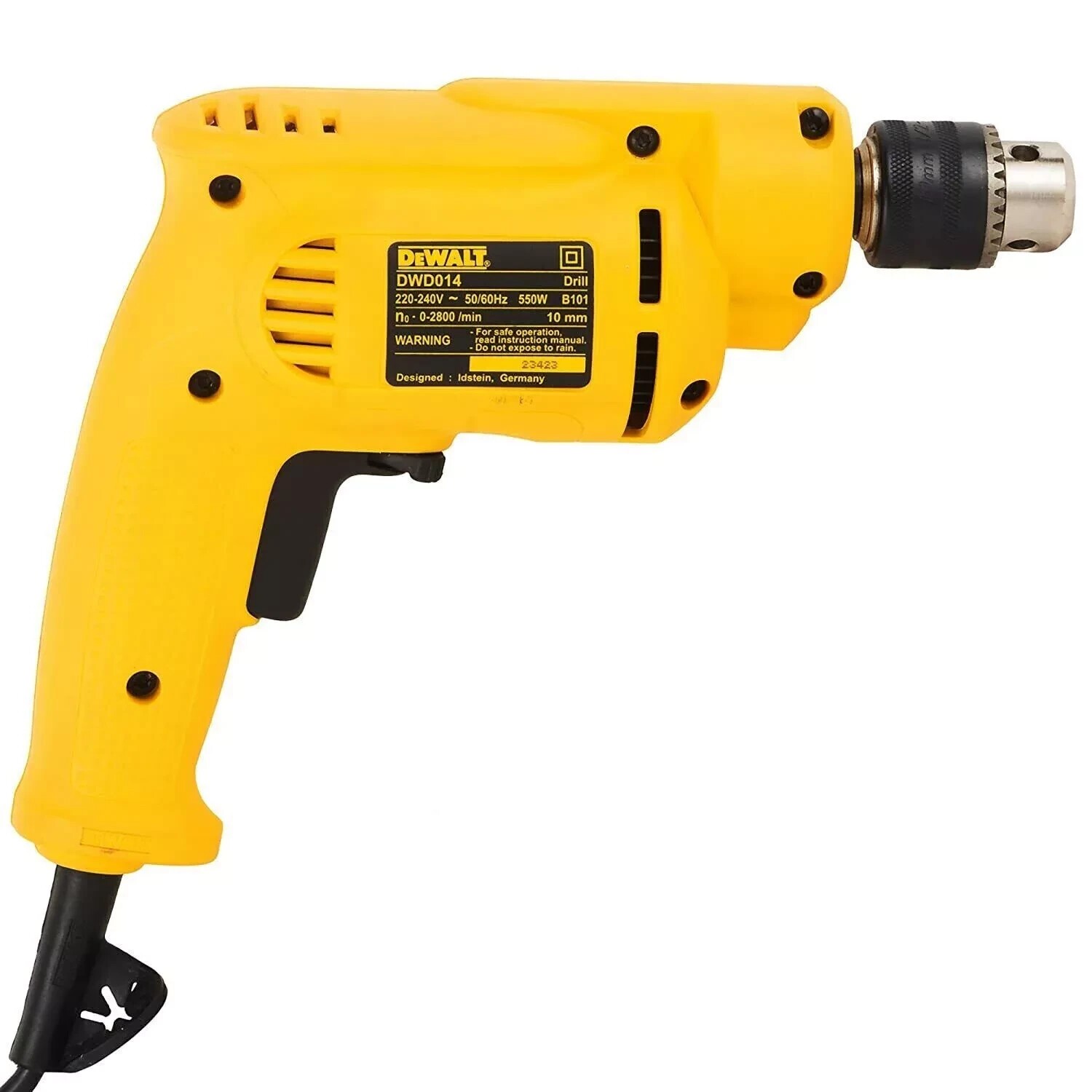 Dewalt 550W 10mm Variable Speed Rotary Drill Machine DWD014, 220V
