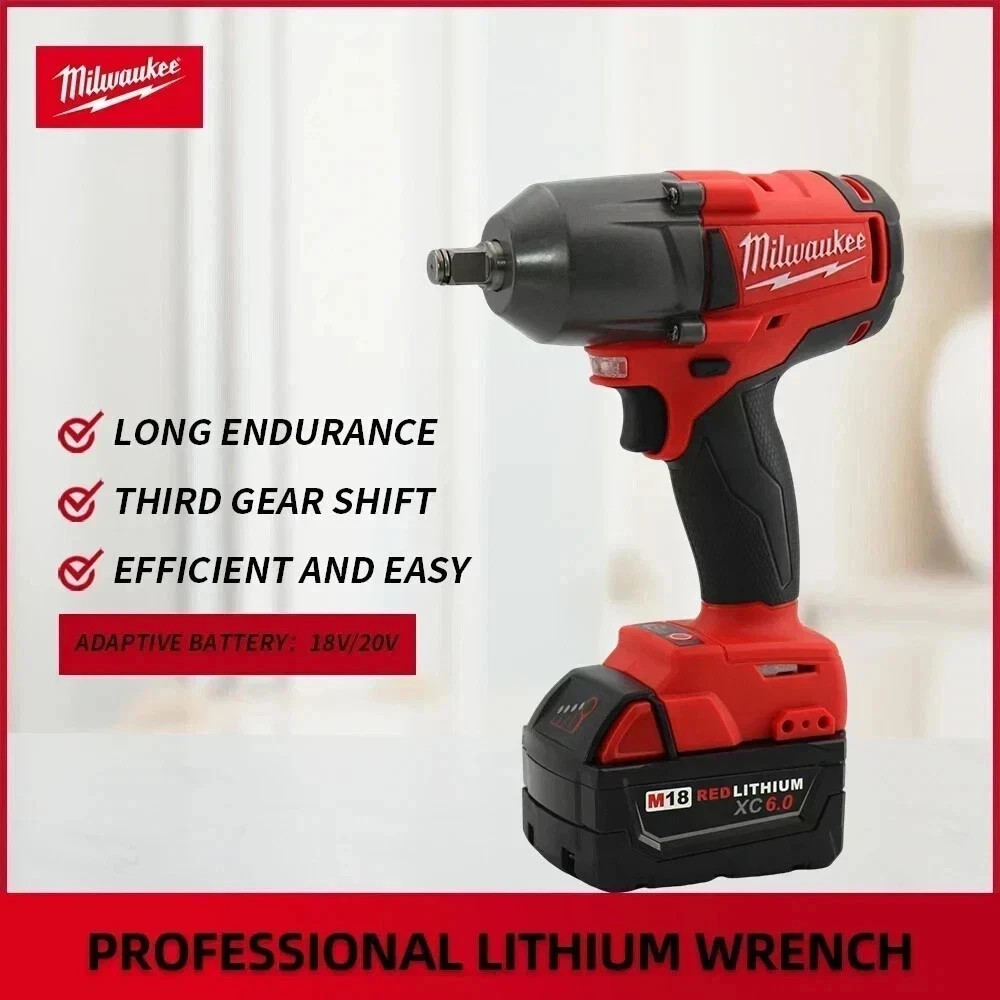 Brushless Percussion Wrench 1300Nm 2000RPM Electric Screwdriver