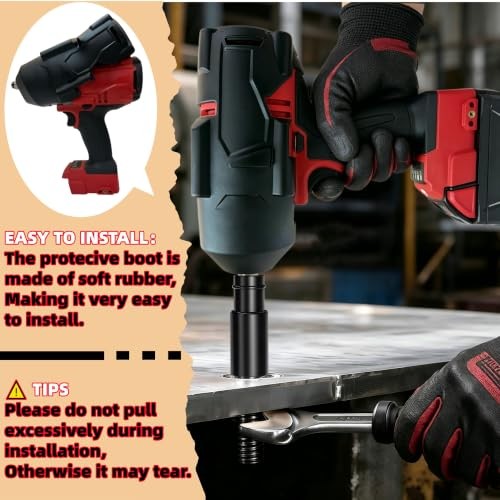 Protective Boot for M18 FUEL 1/2&Prime;&3/4&Prime; High Torque Impact Wrench () | Black