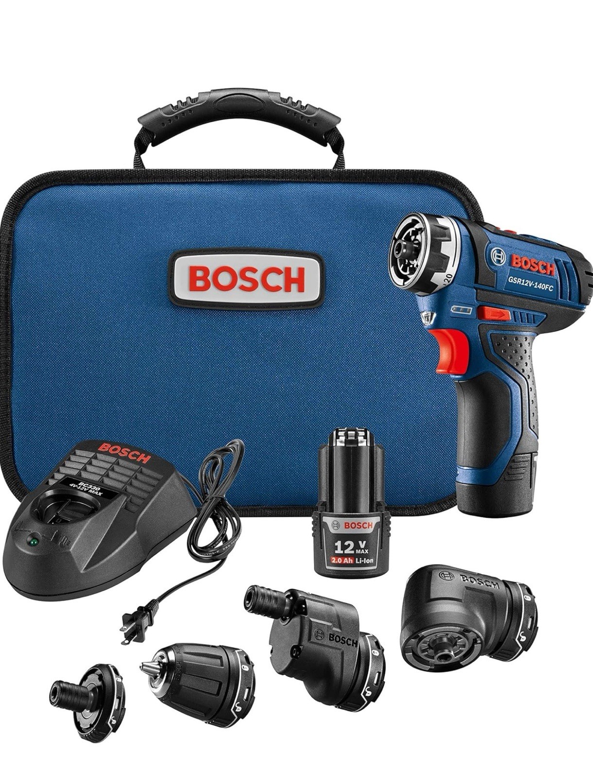 Bosch GSR12V-140FCB22 12V Max Flexiclick 5-In-1 Drill/Driver System