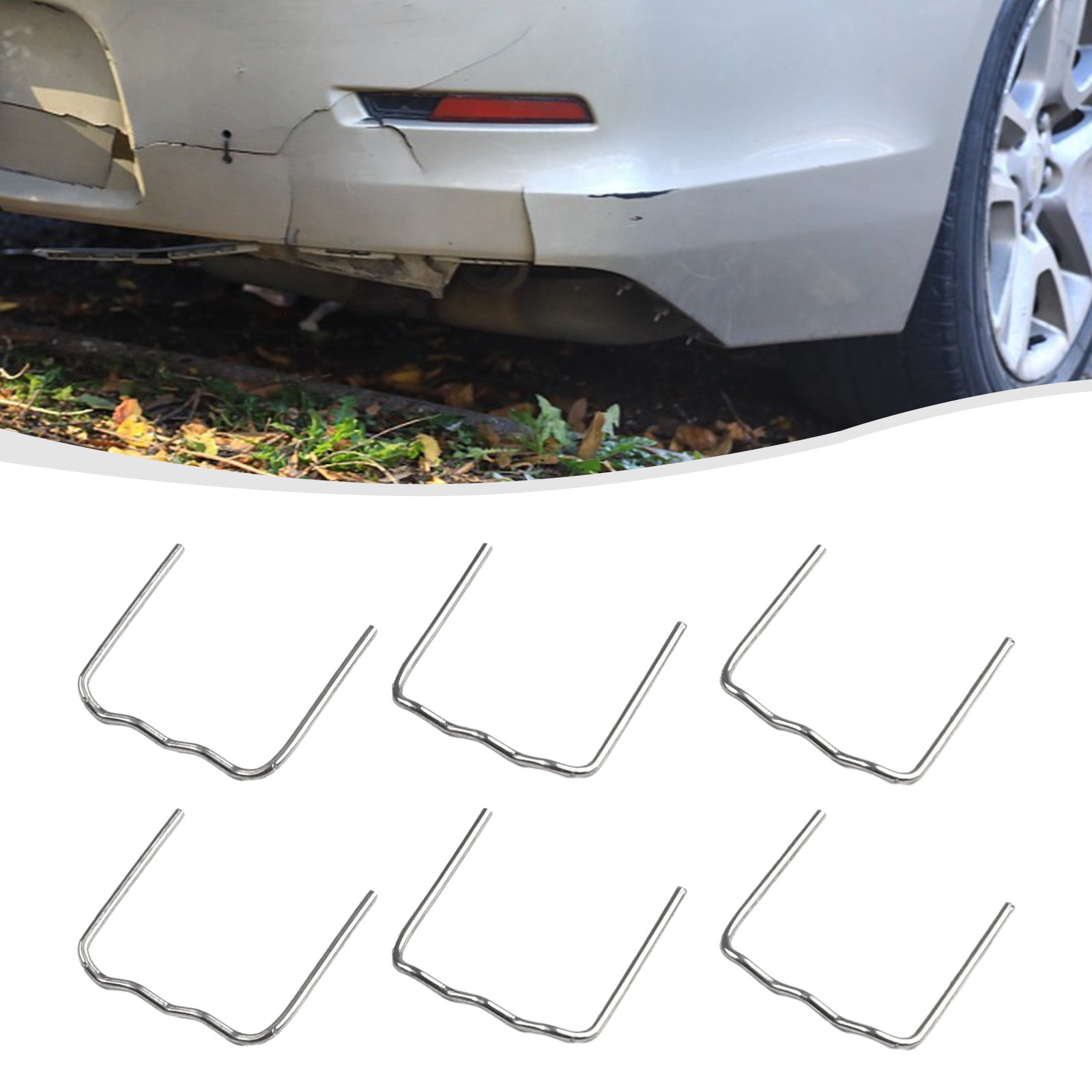 500PCS 0.6/0.8mm Hot Stapler Staples For Car Bumper Plastic Welder Repair Kit