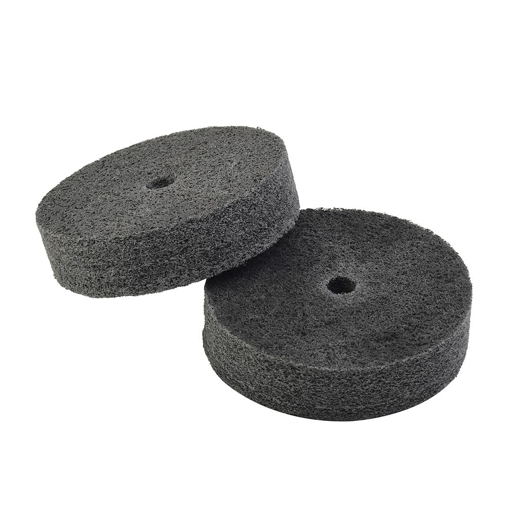 2pcs 3-Inch Nylon Fiber Polishing Wheel Buffer Pad Metal Wood Grinding Disc Tool