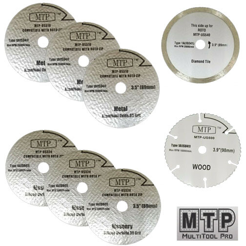 8 Assort 3.5&Prime; Wood Plastic Metal Masonry Cutting Wheel For Dremel Ultra Saw