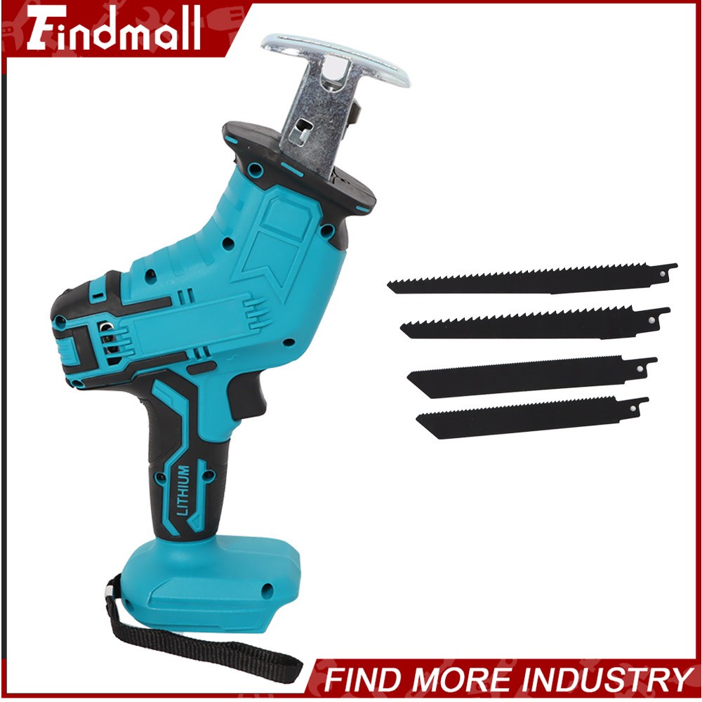 Findmall Electric Reciprocating Saw For Makita 18V Battery Cordless 4 Blade
