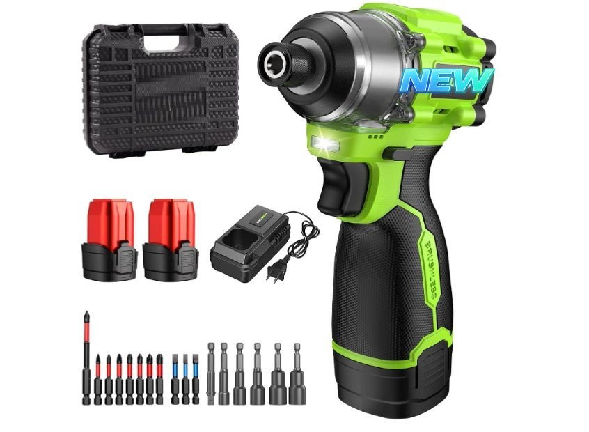 Kit de destornillador de impacto inalámbrico 16.8V sin escobillas con torque de