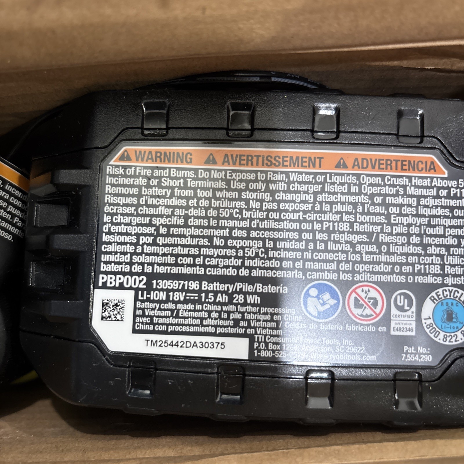 RYOBI PCL201K1 ONE+ 18V 3/8&Prime; Drill/Driver Kit 1.5 Ah Battery & Charger