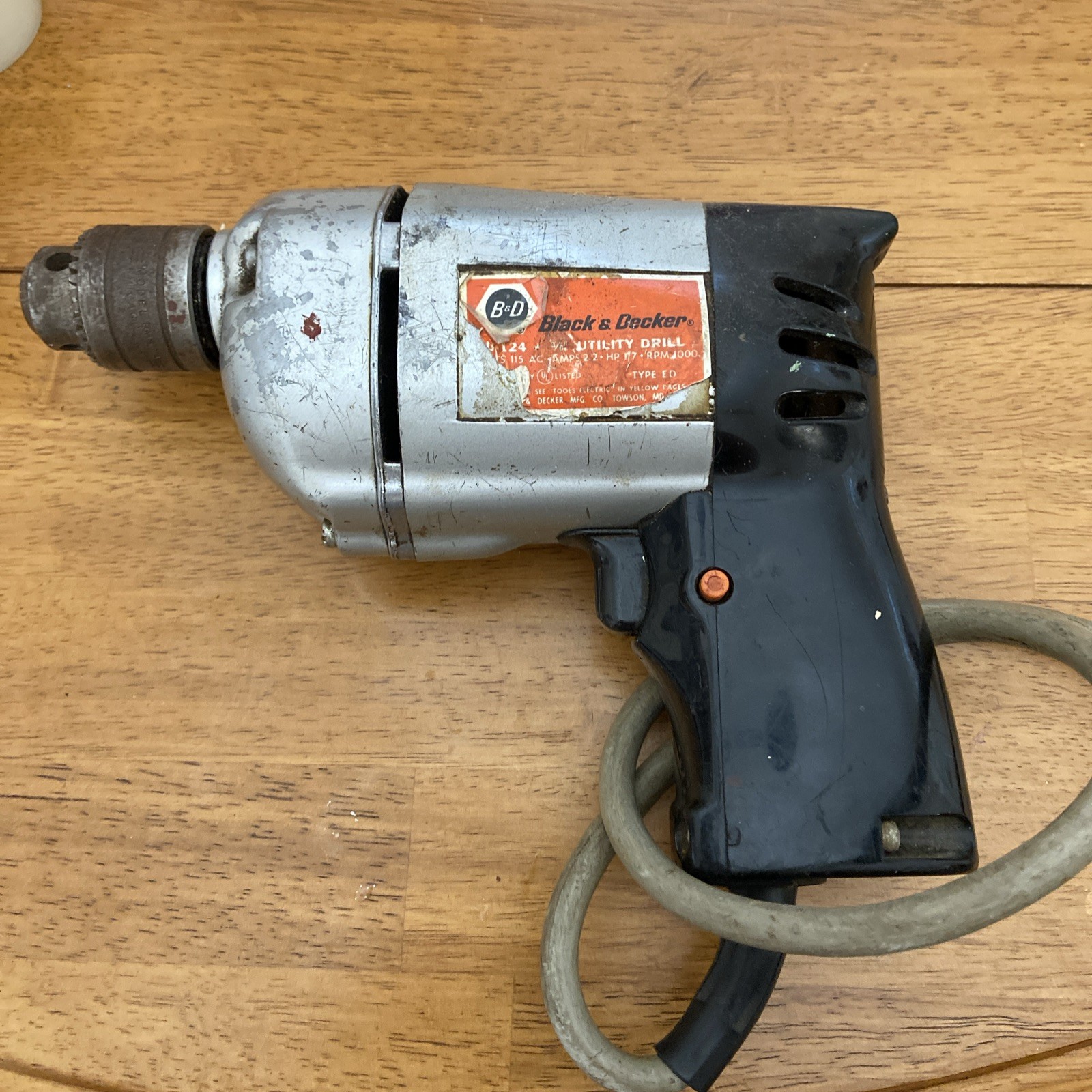 Black & Decker Vintage 1/4&Prime; Corded Utility Drill U100