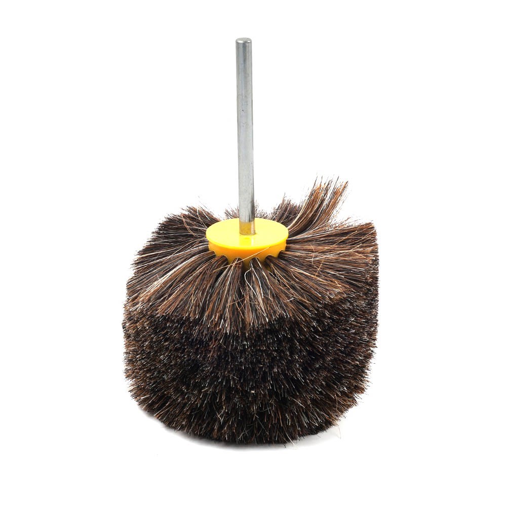 4&Prime; Horsehair Polishing Wheel Buffing Brush with Ball Head Wood Metal Rotary Tool