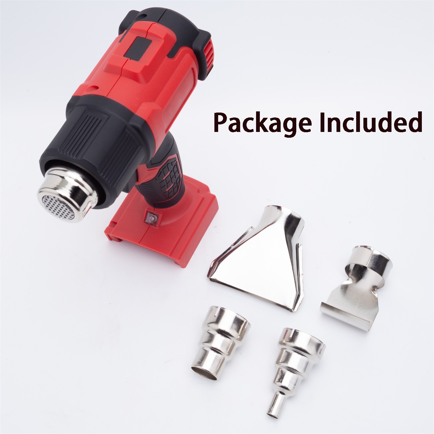 360W Cordless Heat Gun For Milwaukee 18V Li-ion Battery Hot Air Gun w/4 Nozzles
