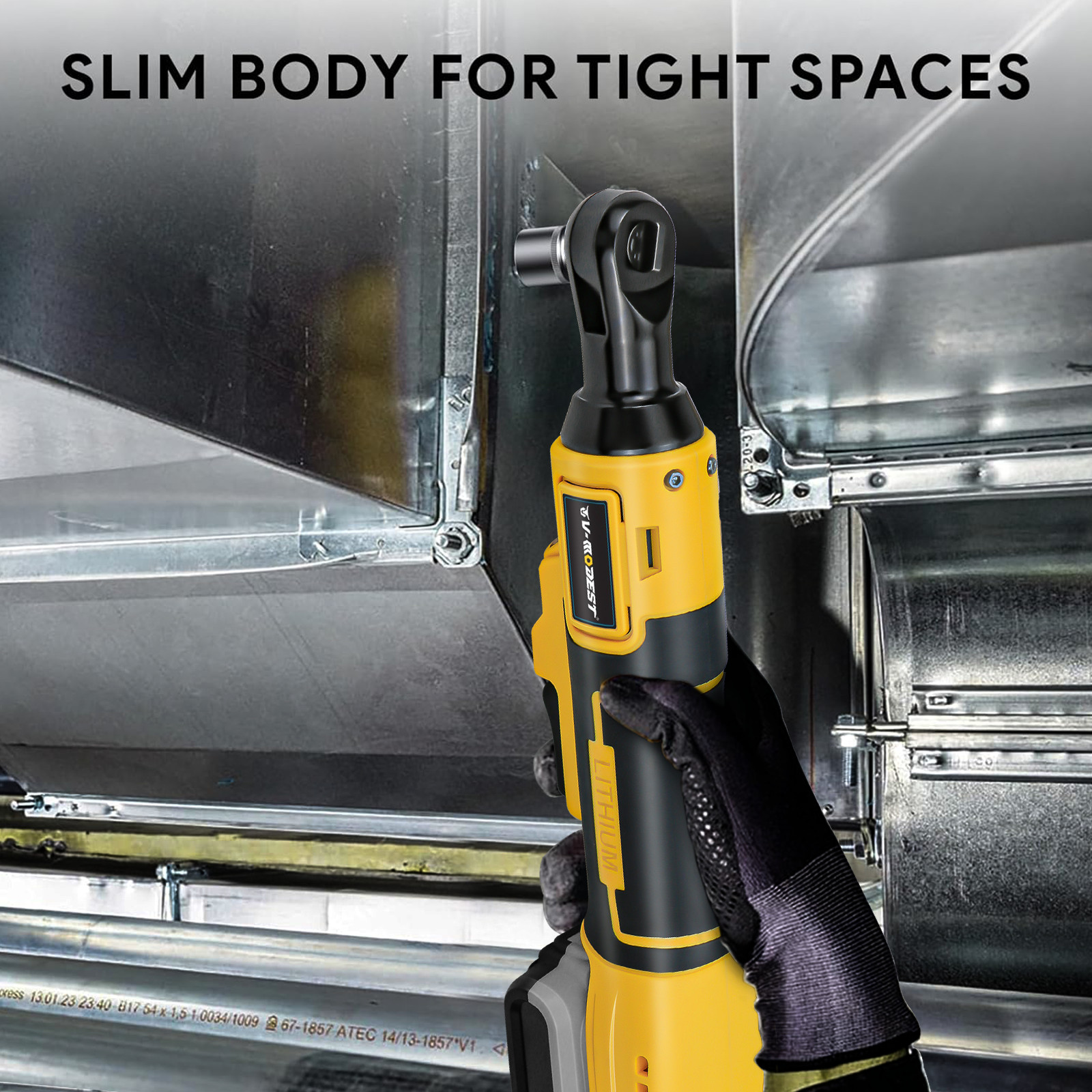 Cordless Ratchet Wrench 3/8&Prime; & 1/4&Prime; 45 Ft-lbs For DEWALT 20V Battery (Tool Only)