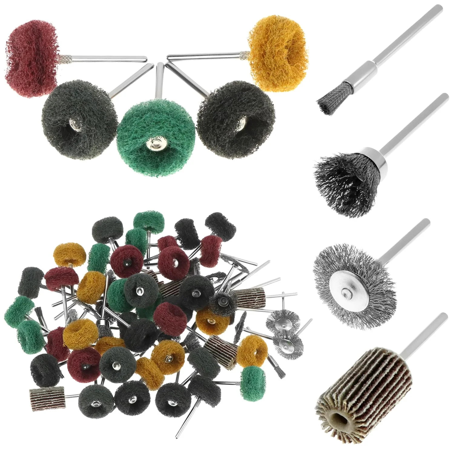 69Pcs Abrasive Wheel Polishing Buffing Grinding Brush Kit For Dremel Rotary Tool