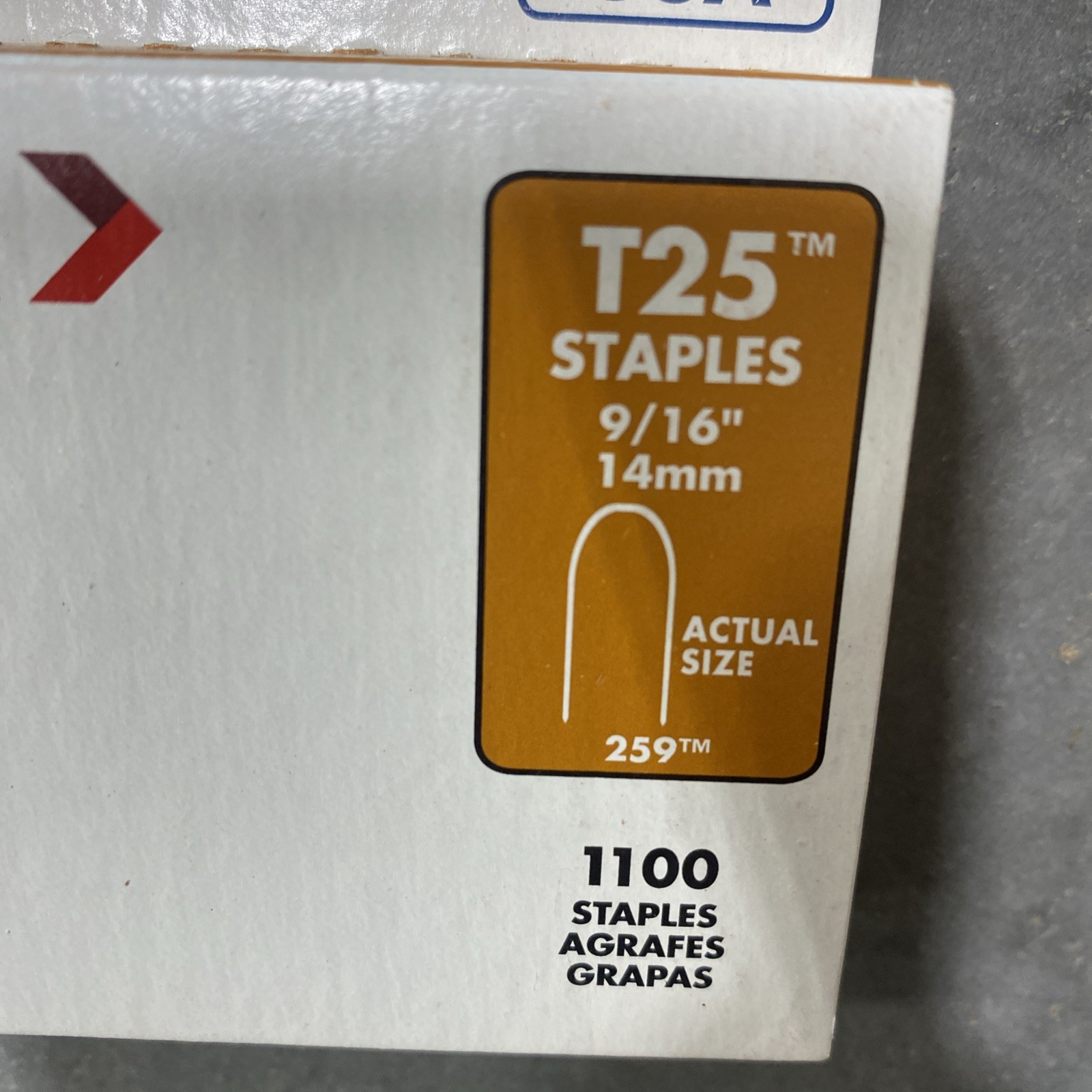 Arrow 259 T25 Heavy Duty Steel Staples for Installing Low Voltage Wires & Cables