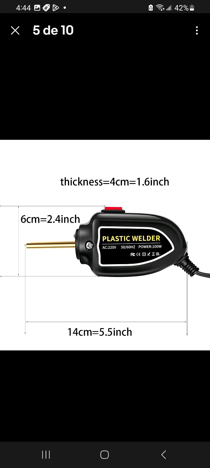 100 W Plastic Welding Gun (Model XCER-110) No Accesorys Included