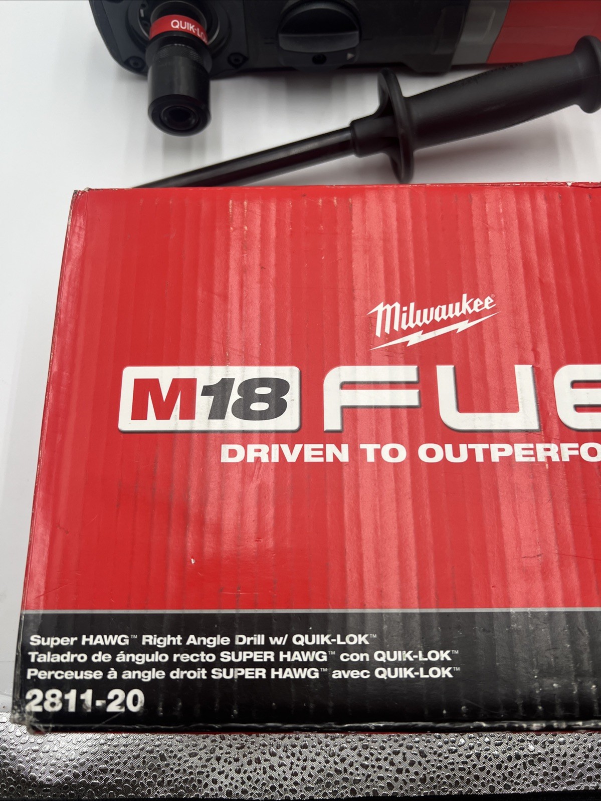 Milwaukee M18 FUEL Super HAWG Right Angle Drill w/ Quik-Lok (2811-20) w/ Battery
