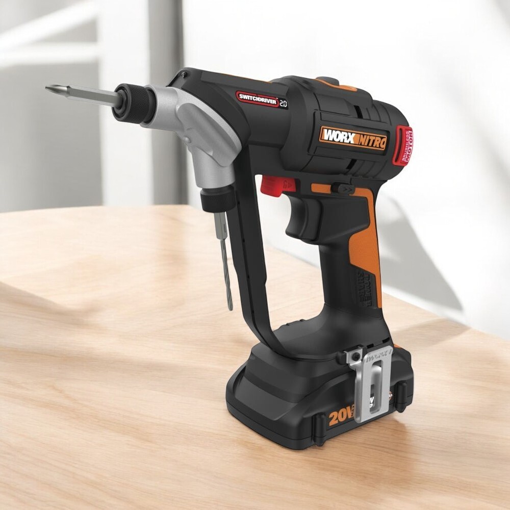 WORX 20-Volt Cordless SwitchDriver 2.0 Kit Two In One Drill/Driver Tools DIY NEW
