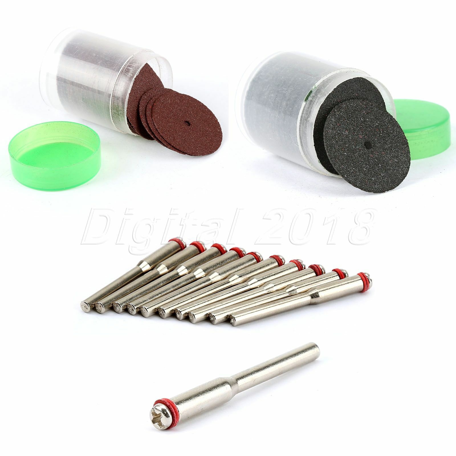24mm Cutting Wheel Disc Blade Slitting & 3.175mm Shaft Mandrel Rotary Tool Kit