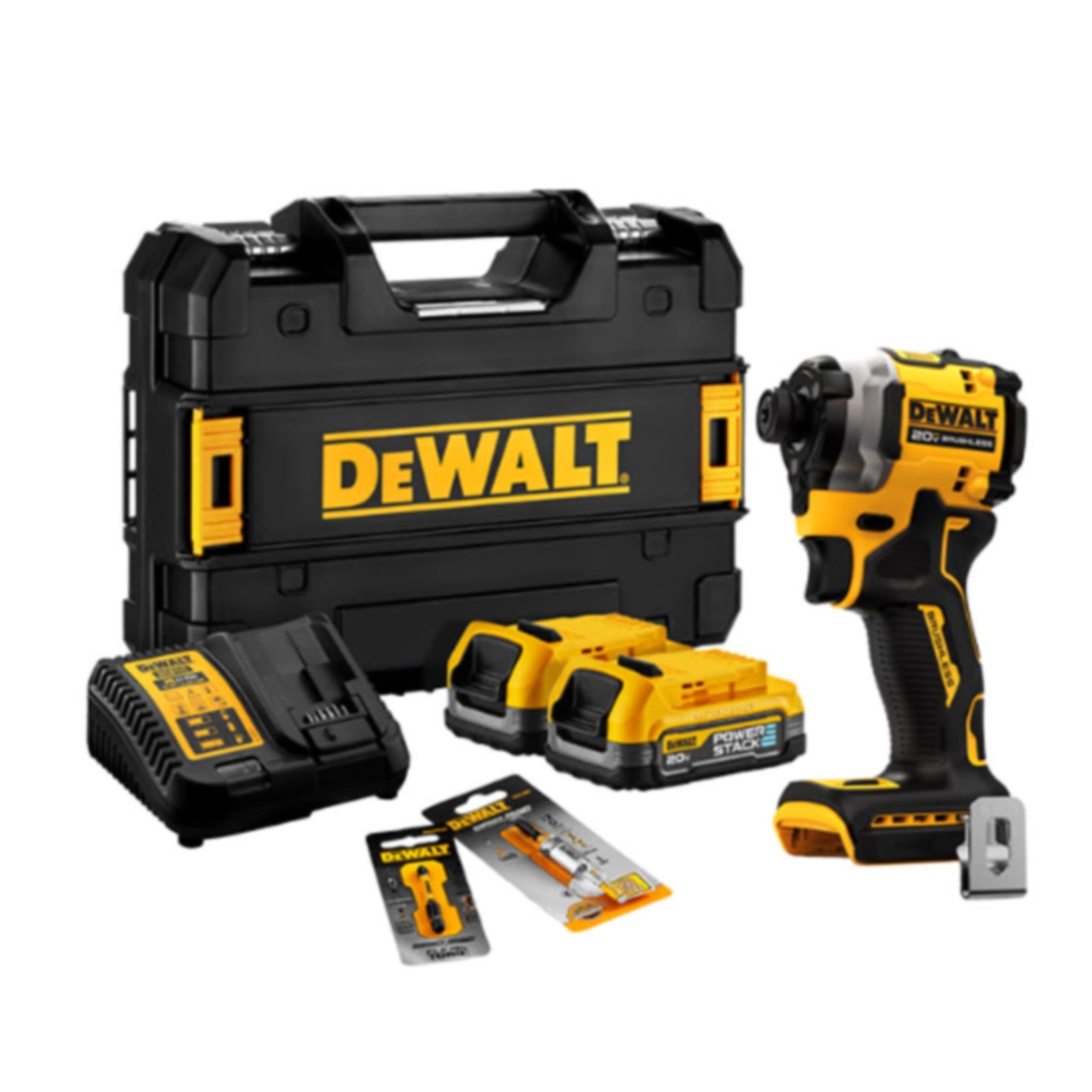 DEWALT DCF850E2A 20V MAX XR Brushless Impact Driver 1/4&Prime; Powerstack Kit