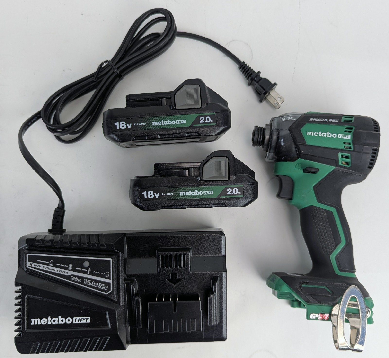 Metabo HPT WH18DC 18V Li-Ion Impact Driver With 2x 2Ah Batteries & Charger