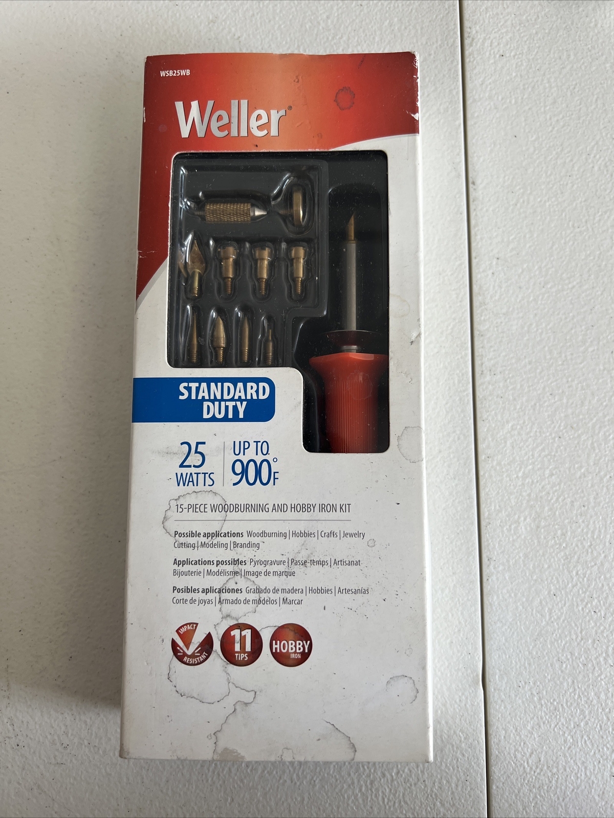 Weller 15 Piece Wood Burning and hobby Iron Kit Standard Duty 25 Watts